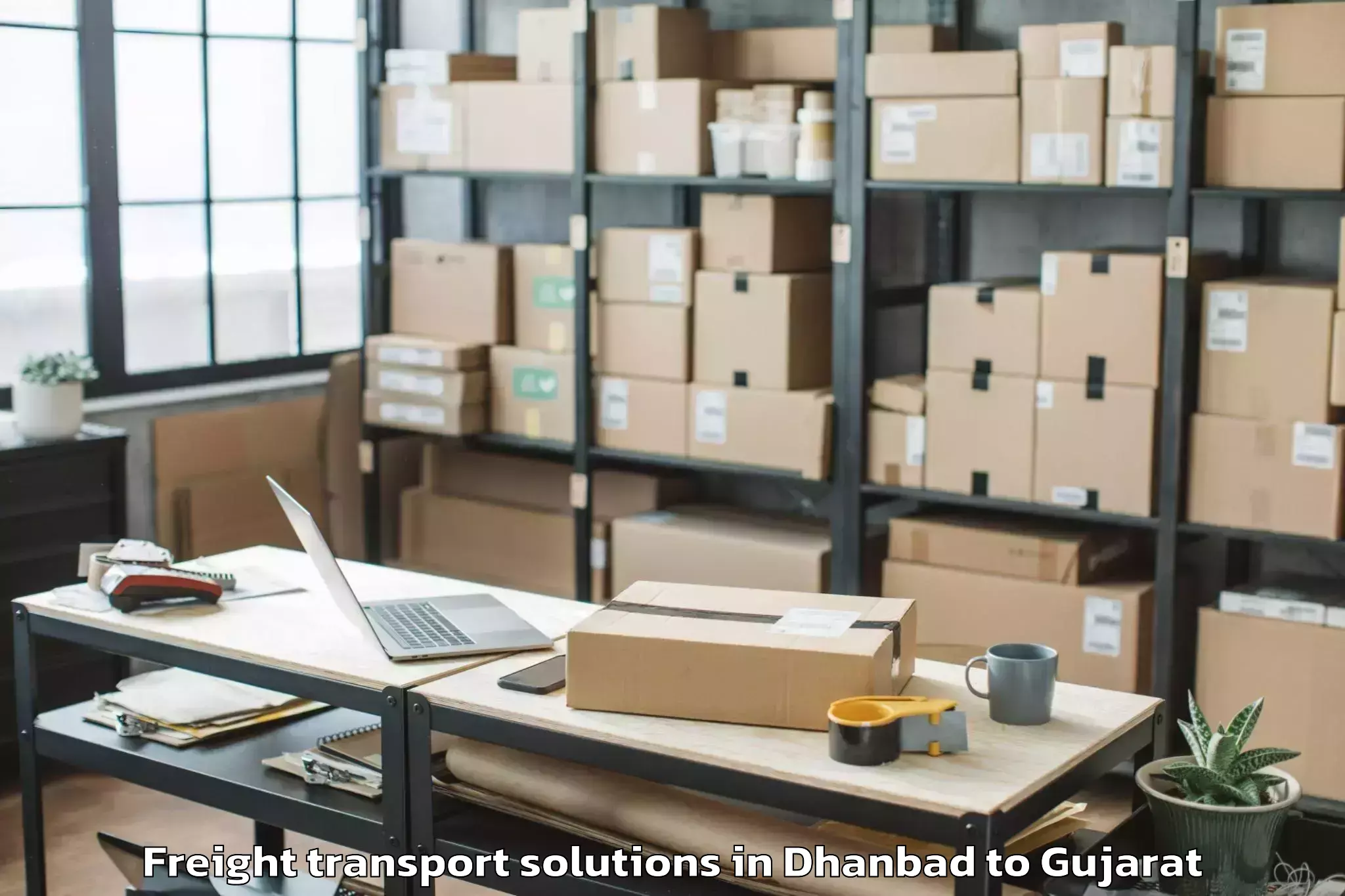 Top Dhanbad to Palitana Freight Transport Solutions Available